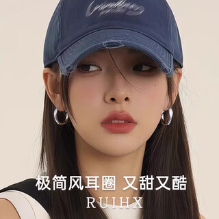 Kaximu s999 sterling silver earrings, earrings for women, 2025 new style hoop earrings, high-end all-match earrings, silver earrings, s999 silver needles, zhang ruonan's same style earrings, gift box