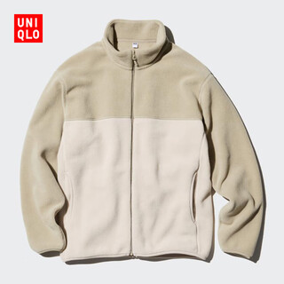 Uniqlo men's and women's polar fleece zipper jacket hot style jacket casual and warm 469956 462028 469956/31 beige xl