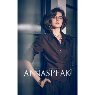 Annaspeak new year's diverse urban creative multi-wear strappy light worsted wool shirt dark burgundy top s (90-104)