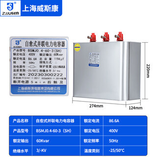 Shanghai viscon compensation parallel power capacitor bsmj0.45-20-3 0.4-30-3 40 15kvar bsmj0.4-60-3