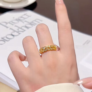 Ykincasl old phoenix 18k gold new chinese style full diamond money duoduo ring for men and women 9999 sterling silver niche copper coin ring full diamond money duoduo ring lao fengxiang same style