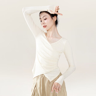 Xue qianman modern dance practice clothes for women autumn and winter long-sleeved tops classical chinese dance body adult dance yoga clothes