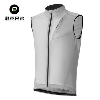 Rockbros cycling vest men's and women's windproof vest breathable mountain road bike sleeveless top cycling clothing gray l