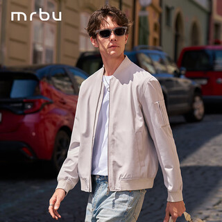 Mr.bu modern style jacket men's 2025 autumn and winter new fashion baseball collar top glacier gray m (170)