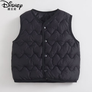 Disney (disney) baby down cotton vest autumn and winter boys and girls korean style waistcoat infant vest inner wear children new style black 90