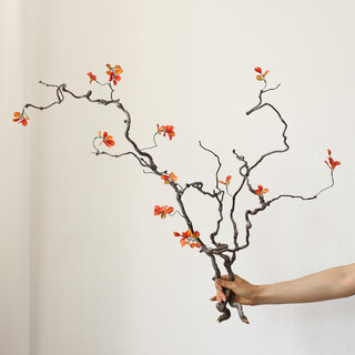 龙枣枝干枝干树枝禅意侘寂风干花花瓶插花客厅酒店样板间装饰摆件 枫叶龙枣支长支1支＋短支1支 造型随机