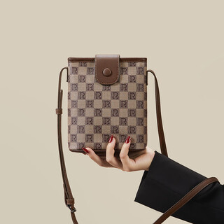 Bags for women, versatile one-shoulder mini bucket bag 2025 new commuter mobile phone bag, crossbody bag for women, light coffee color