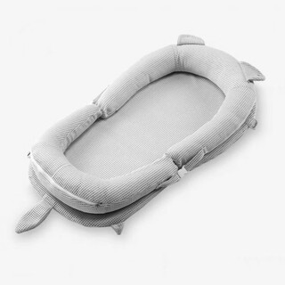 Tiai homologous crib middle bed newborn anti-pressure cradle for sleeping, anti-jumping and anti-vomiting bionic bed portable gray-foldable