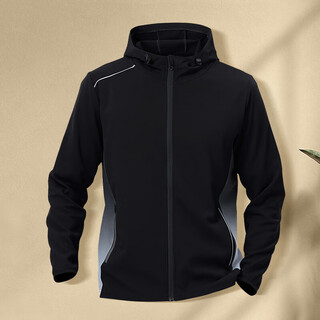 Zailu sports windbreaker jacket for men in spring quick-drying running long-sleeved new morning running training windproof cycling clothing spring and autumn black jacket quick-drying sports loose new style m m