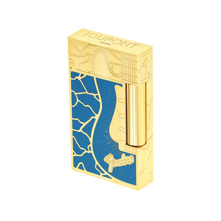 S.t.dupont (s.t.dupont) second-hand 99 new unused s.t.dupont dupont inflatable loudspeaker lighter fender fender joint model cling series men's accessories luxury gift collection blue gold c16026