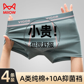 Catman underwear adolescent development period men's pure cotton middle and high school student boxer briefs medium and large boys' boxer shorts