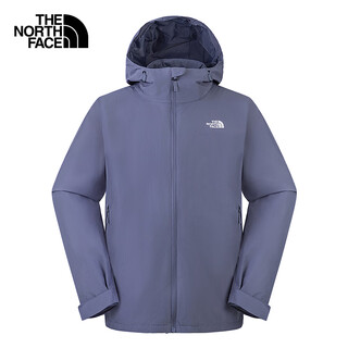 The north face jacket men's cotton jacket liner three-in-one autumn and winter jacket 8fhw twilight purple/btr l