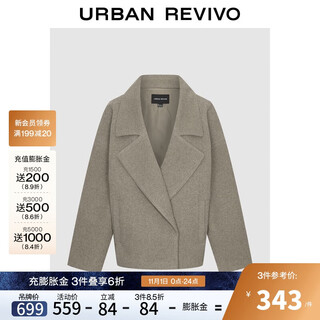 Ur2025 new winter women's fashion trendy lapel pocket ultra-loose jacket uwj150104