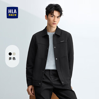 Heilan house (hla) jacket men's 25 new texture national premium letter small label jacket men's autumn black c5 m 170/88a recommended 125~136jin jin equals 0.5 kg
