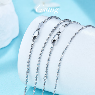 Gsung platinum rotating bead necklace for women pt950 pure white gold round bead clavicle chain as a chinese valentine's day gift for your girlfriend. priced by gram. contact before bidding.