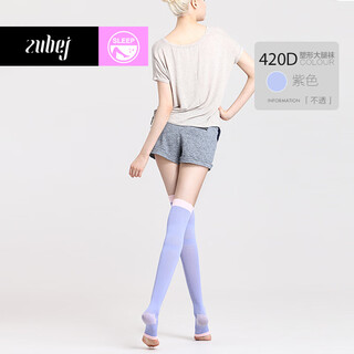 Ashibiken 420d sleep socks for women summer ins trendy air-conditioned over-the-knee thigh socks non-slip night beauty leg socks 420d purple one-size-fits-all