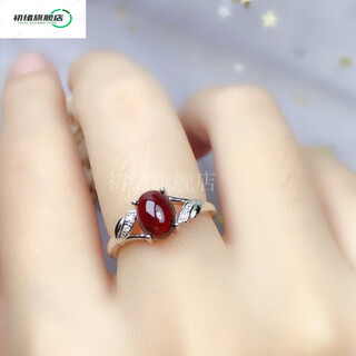 Chuxu 925 sterling silver garnet ruby ring women's open design japanese and korean style 925 silver ring 925 silver plated platinum