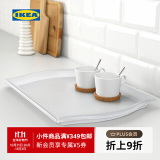Ikea (ikea) smula plastic tray modern simple nordic style restaurant for household use practical tray transparent 52x35cm others