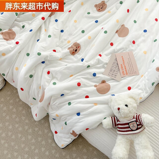 Fat donglai baby small quilt summer cool quilt single child quilt core thin air-conditioned quilt baby kindergarten summer quilt quilt summer milo bear nsh 200x230cm about 8jin jin equals 0.5kg winter quilt suitable for room temperature 5-10