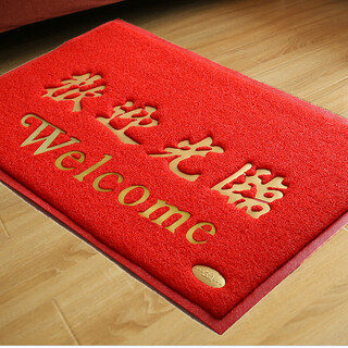 Diyin welcome floor mat red 80*120cm entrance door mat door mat wire ring welcome anti-slip mat