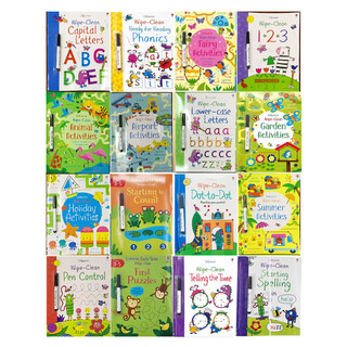 托马斯&朋友 （THOMAS&FRIENDS）幼儿园控笔训练入门练字帖儿童英文字母数字描红本练习4岁3宝宝 女孩款16册-无彩盒-随机