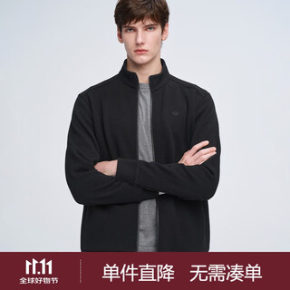 Giovanni valentino autumn and winter stand collar jacket men's casual wool business loose knitted jacket top black xl