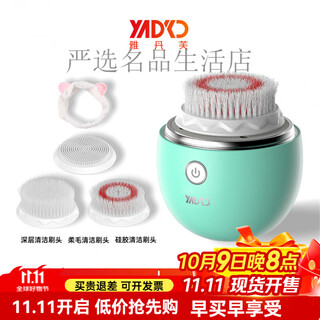 雅丹芙声波洗脸神器清洁毛孔器电动洁面仪男女洗面刷充电式洗脸仪 清新绿