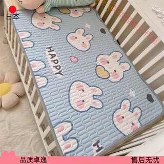 Gphf japan gp baby washable diaper pad pure cotton waterproof sheet double-sided baby anti-slip pad quilted aunt pad shy rabbit a cotton b velvet 180x200cm