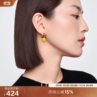 Bailan beeswax earrings for women, 925 silver earrings, design, light luxury, fashionable, elegant, high-end temperament, birthday gift for wife, beeswax earrings (10-10.5mm)