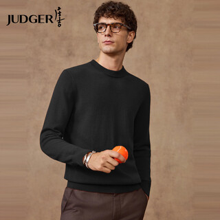 Judger 100% cashmere judger men's pure cashmere sweater 2025 autumn and winter new solid color round neck cardigan sweater