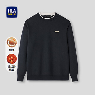 Hla heilan home warm sweater men's 25 plus velvet jacquard silicone label sweater men's winter