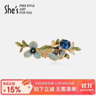 She s qianzi van gogh's iris high-end ladies brooch dripping oil gradient corsage brooch birthday gift for girlfriend