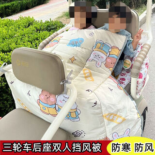 Ywzr stroller accessories yade tailing electric tricycle motorcycle rear seat double windshield quilt stroller accessories custard cartoon