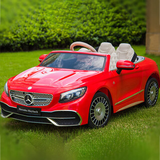 Lookbaby (lookbaby) genuine authorized mercedes-benz maybach children's electric car children's electric car children's car drivable children's car high configuration red | dual drive + 12v7a battery + remote control + leather seat + foam wheel + mp3