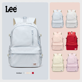 Lee schoolbag female junior high school student large capacity backpack good-looking college student short-distance travel backpack candy blue