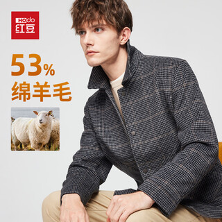 Hodo 53% wool light luxury autumn and winter woolen jacket men's casual versatile and comfortable wool top