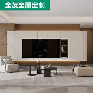 Quanyou (quanu) quanyou whole house customized overall bedroom wardrobe living room tv cabinet storage cabinet sideboard whole furniture cabinet customization 15 packages (the specific amount is subject to the design plan)
