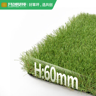 Co-create lawn household high-end villa courtyard lawn simulation outdoor yard fake lawn green insulated roof lawn artificial grass height 60m thickened and encrypted ordinary style (1 square meter)