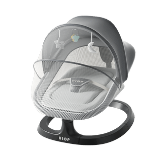 Youlebo baby lying and sleeping magic rocking chair to coax baby electric cradle bed baby newborn full moon gift pine gray mosquito net + winter and summer double-sided cushion + toy rack + bluetooth + remote control