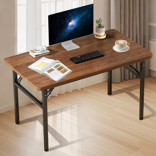 Annafu folding table computer table desk learning writing table dining table long table bgz828 single layer walnut 120*60