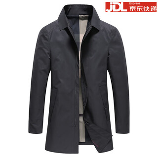 Boss mid-length men's jacket 2025 new spring and autumn high-end windproof, wrinkle-free, iron-free casual windbreaker for men, black m 170