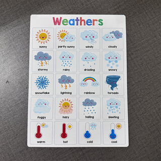 班贝智英文字母认知表儿童英语字母表动物介词水果月份单词早教玩具 天气