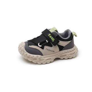 Terranis yangma recommends children's sports shoes breathable toddler shoes for boys and girls 2025 spring and autumn 2 to 3 years old black 26_inner length 15.8cm