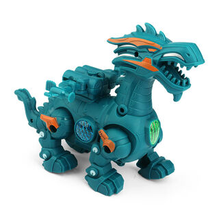 夜市地摊拉线牵绳动物玩具儿童电动小螃蟹宝宝拉着走路小孩子牵引 蓝色战甲恐龙 标配：送牵绳+3节5号电池