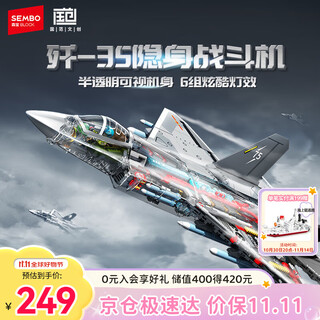 森宝积木军事拼装玩具隐身歼击机模型男孩生日礼物 歼35战斗机202274