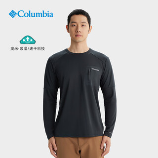 Columbia columbia 25 new autumn and winter long-sleeved t-shirt men's outdoor sports moisture-absorbent dry quick-drying pullover ae1693 010 l
