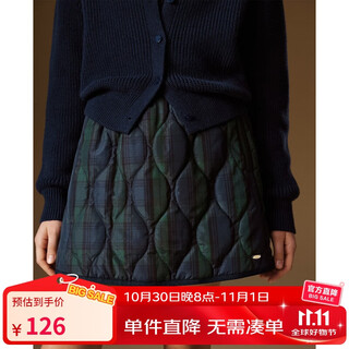 Elle kids girls' skirt winter quilted warm fashion short skirt college style pattern quilted cotton a-line skirt