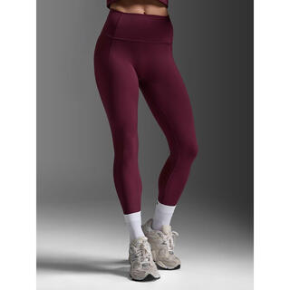 2xu new product launch fluid series women's high waist storage tight yoga pants fitness weight loss pilates burgundy/burgundy label l