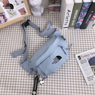 北面（The North Face）1996新款帆布小包包女休闲胸包男运动斜挎单肩包腋下腰包男 蓝色