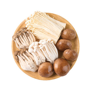 Hot pot mushroom platter 400g (shiitake mushrooms + enoki mushrooms + white jade mushrooms + crab flavored mushrooms)
